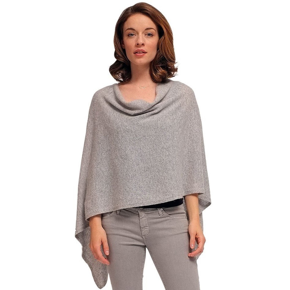 2 Ply Cashmere Poncho - One Size, More Colors - Cashmere Mania