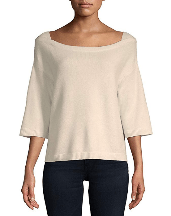 Valentino Womens Three-Quarter Cashmere Sweater